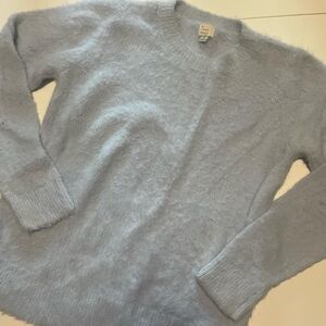 Blue Fuzzy Crewneck Sweater